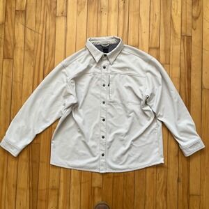 The North Face Mens XL Grey Softshell Snap Front Shirt Jacket Shacket NF0A3516